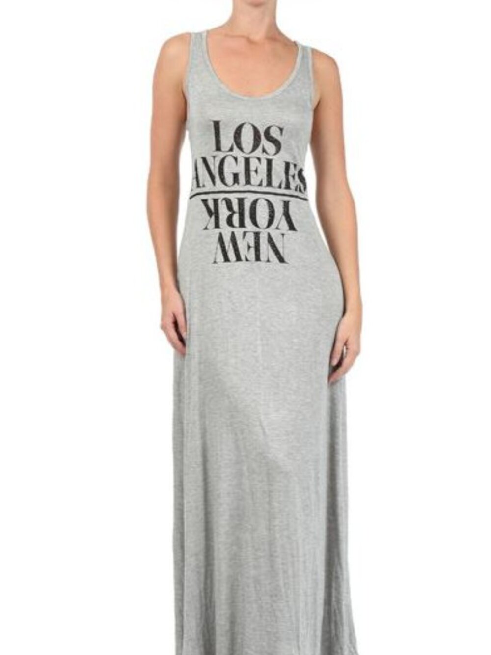 The Classic print screen gray maxi dress (Los Angeles New York)